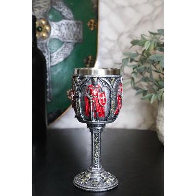 Verre à vin Medred Swordsman Red Templar Crusader Knight