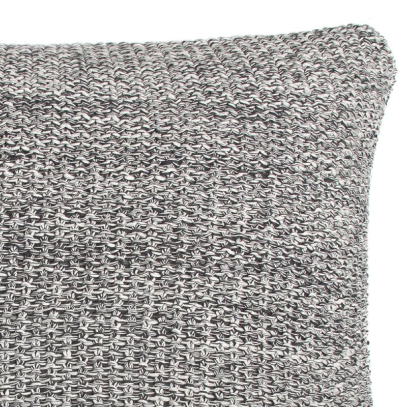Housse de coussin en coton Feran, Gris anthracite, H 20 po x l 20 po