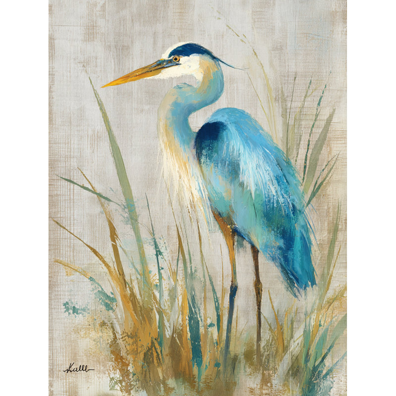 Golden Reed Heron - art mural sur toile tendue