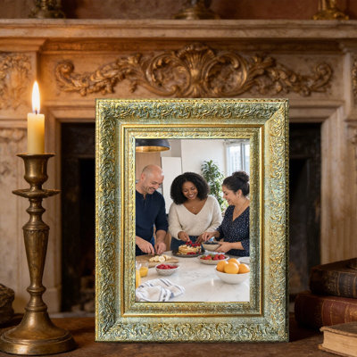 Antique Gold 3 PCS 8" x 10" Gallery Inspired Picture Frame with Giftable Design