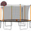 OFIYAA Round Backyard Trampoline with Safety Enclosure