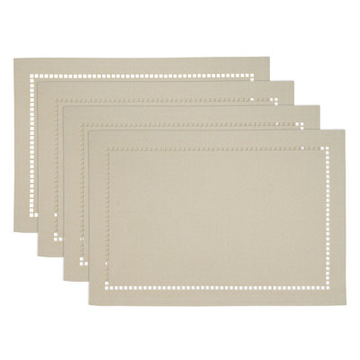 Neith Polyester No Pattern Rectangle Placemat