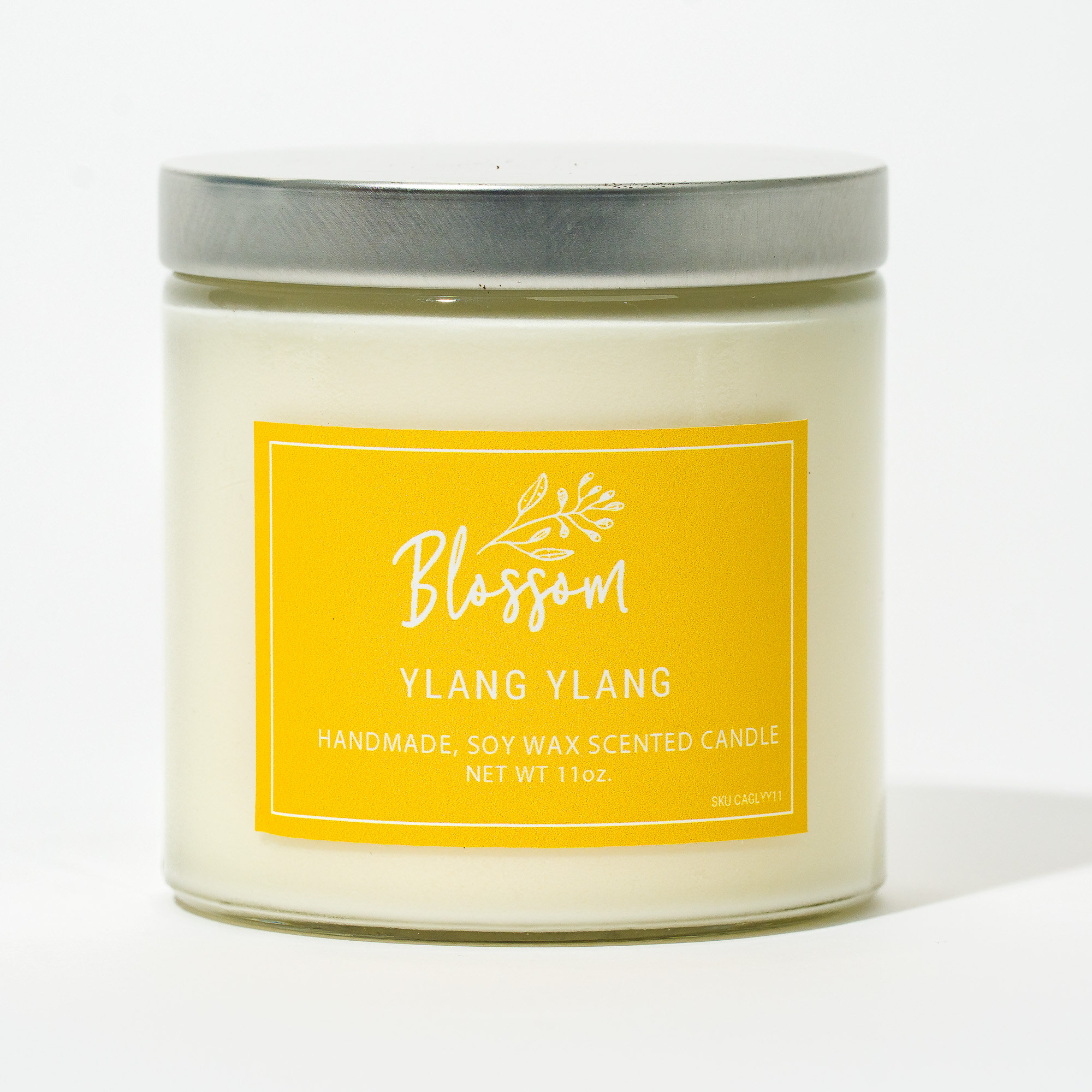 Ylang Ylang 11 oz. Glass Soy Wax Candle – Blossom Artisanal Products