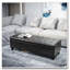 Banc de rangement capitonné en similicuir-474902618