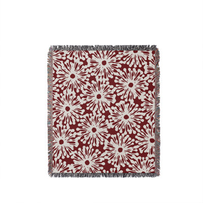 Dandilion Floral  Cotton Throw Blanket