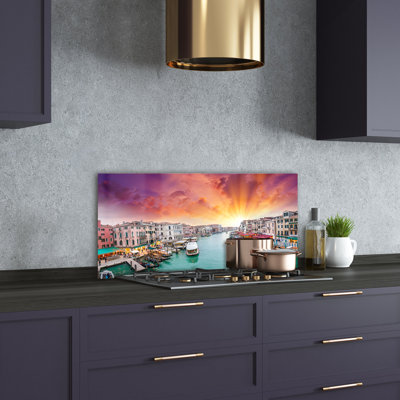 Morgan 50cm W x 100cm L Glass Peel and Stick Panel