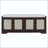 Rustic Storage Bench with Woven Rattan Doors & Adjustable Shelves