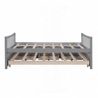 Ajavian Three Drawers Wooden Daybed with Trundle