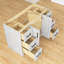 Meuble-lavabo autoportant en bois gris clair avec comptoir à surface solide 48 po.