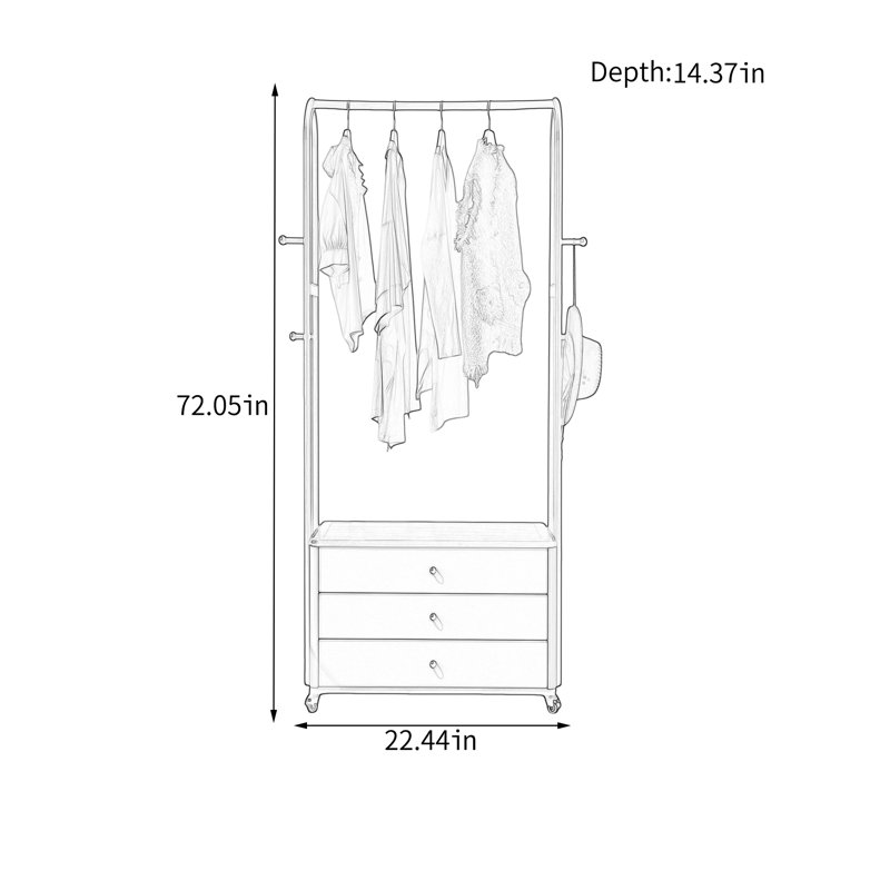 22.44 " Wide Hall Tree