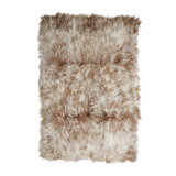 Cato Sheepskin Area Rug in Champagne Tipped