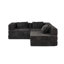 Canapé à compression, canapé-lit convertible au sol avec structure de forme fixe, canapé modulaire désossé, aucun assemblage requis, tissu chenille, pour la chambre du salon-1153166429