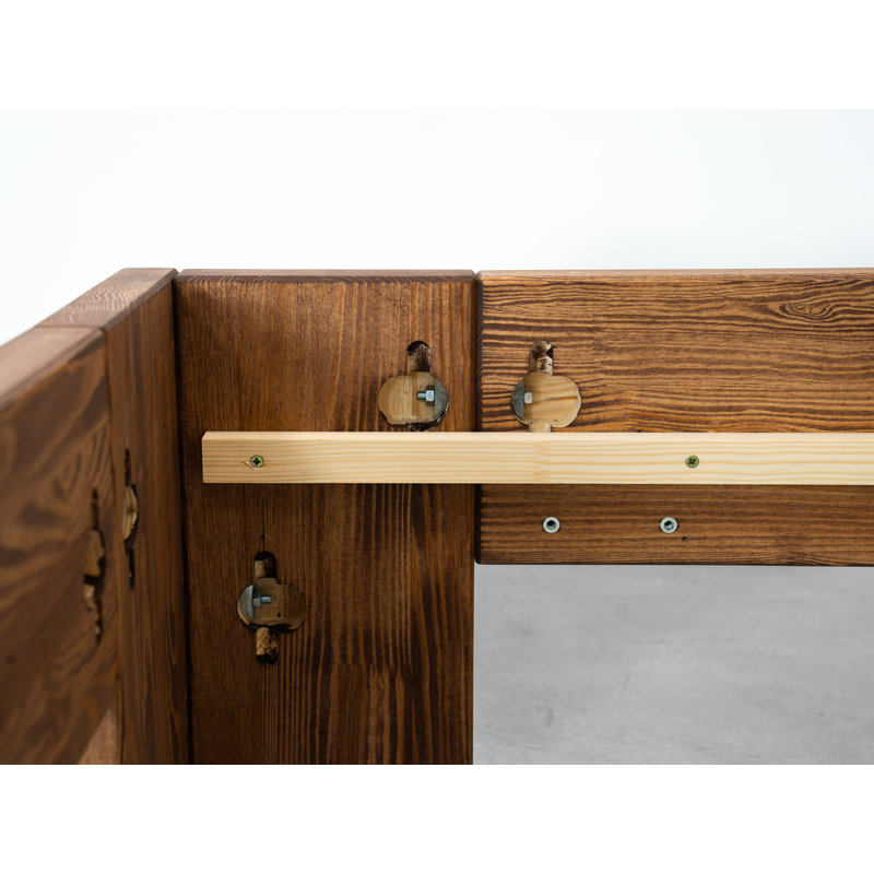 Derringer Solid Wood Bed, European Kingsize (169 x 208cm)