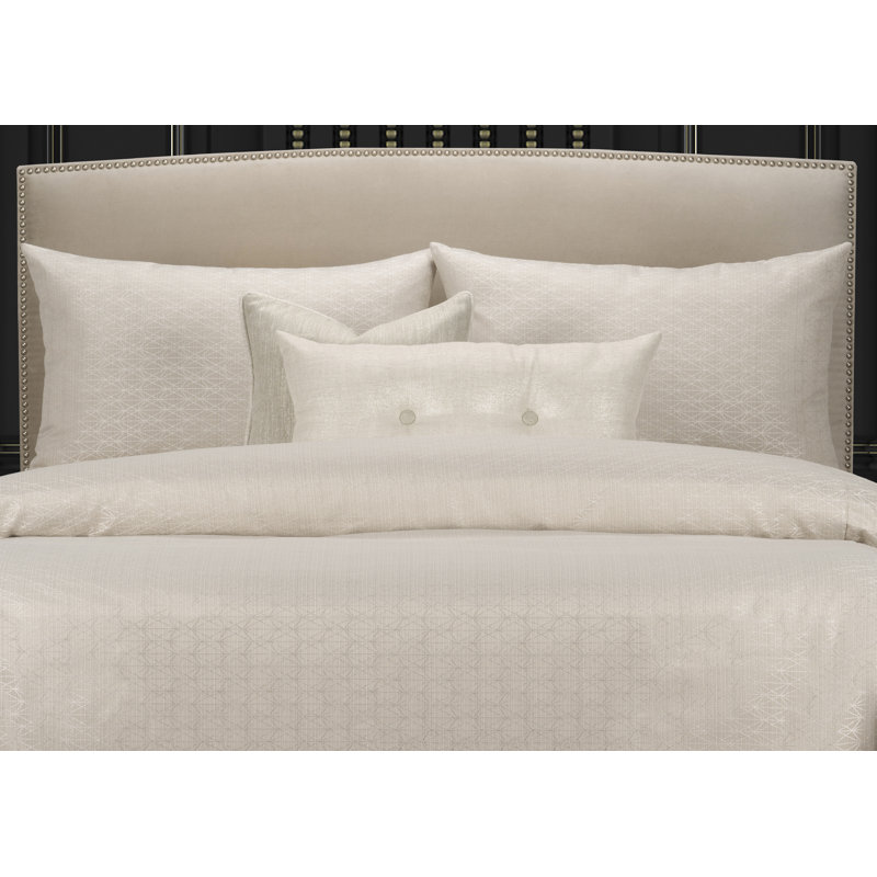 Star Attraction Cotton Blend Duvet Cover & Insert Set, Opal, Full Duvet Cover + 2 Throw Pillows