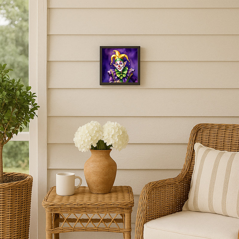 «Jester Mardi Gras», reproduction d'art encadrée