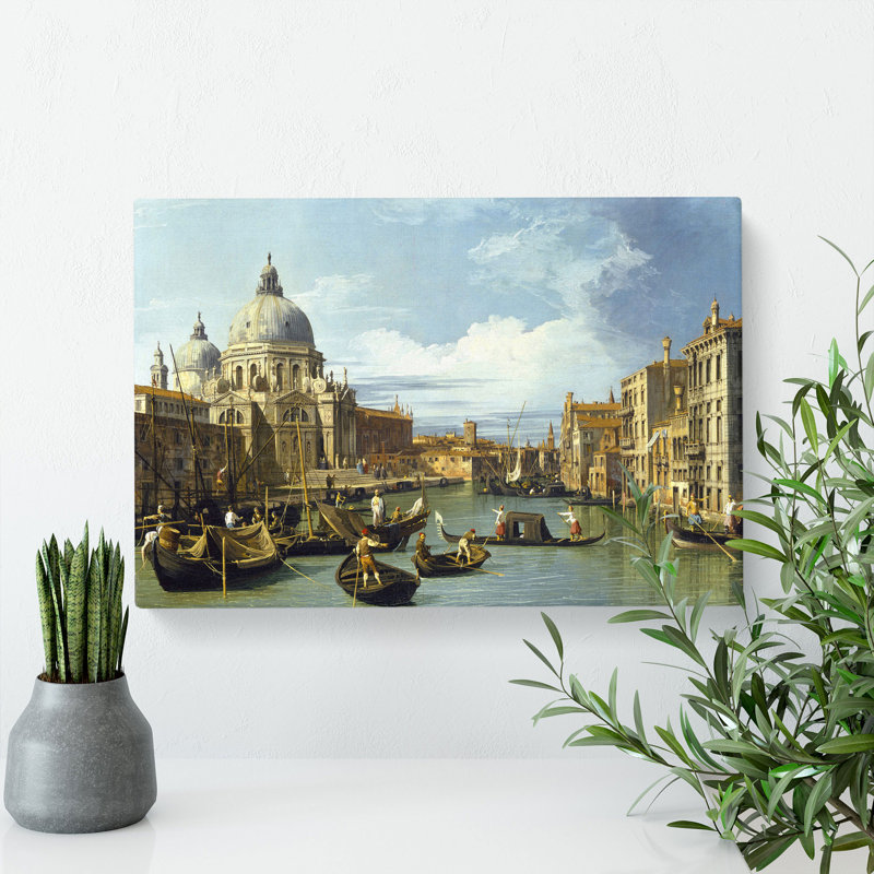 Entrance To The Grand Canal Vol.2 by Giovanni Canaletto - Wrapped Canvas Painting, 35cm H x 50cm W x 3cm D