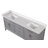 Double Sink Bathroom Vanity-Gray