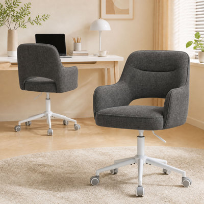 Brayden Studio Boucle Office Chair
