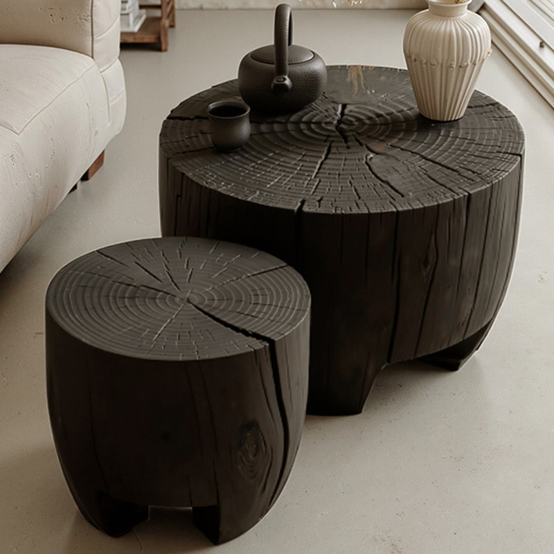 Modern style solid wood coffee table, 15.7" H x 27.5" L x 27.5" W