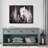 White Horse In The Dark Print On Canvas