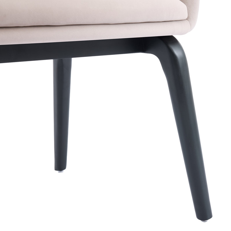 Belshire Black Effect Ash Wooden Frame Dining Chair, Cream