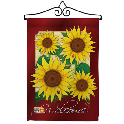 Double Sided 18.5'' H x 13'' W Polyester Flag Set