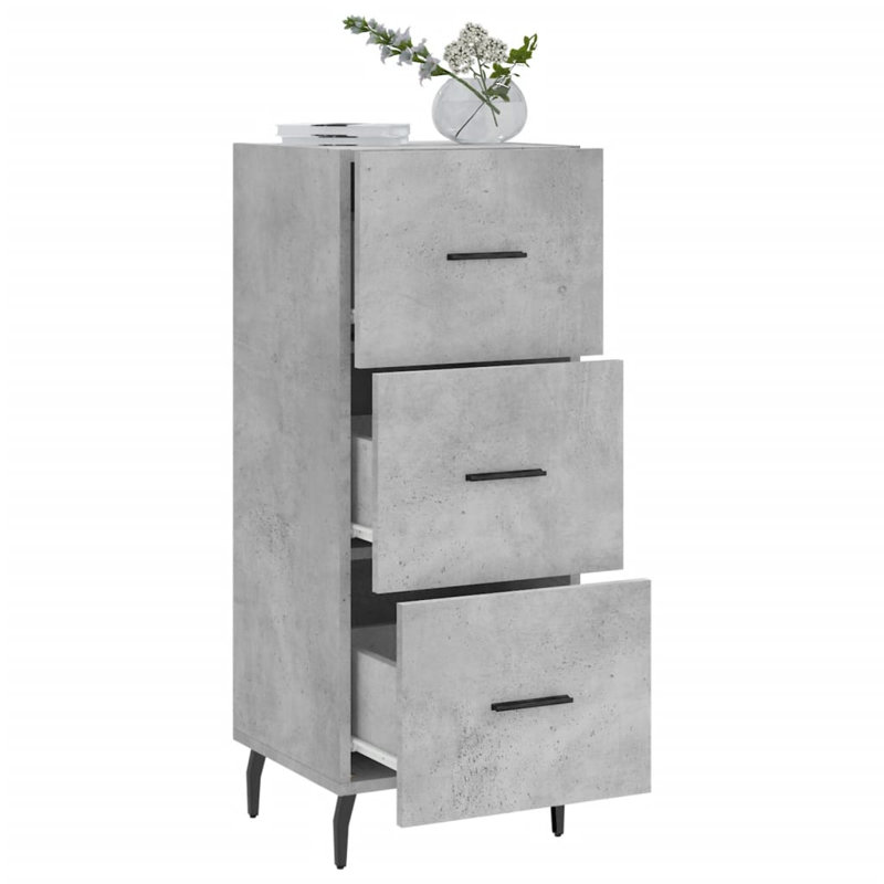 Muhtasim 3 - Drawer Standard Accent Chest, Concrete Grey