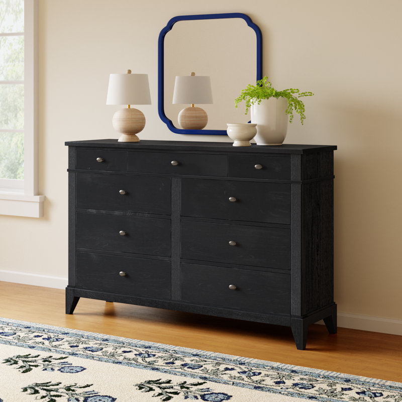 Mya 9 Drawer Dresser, Black