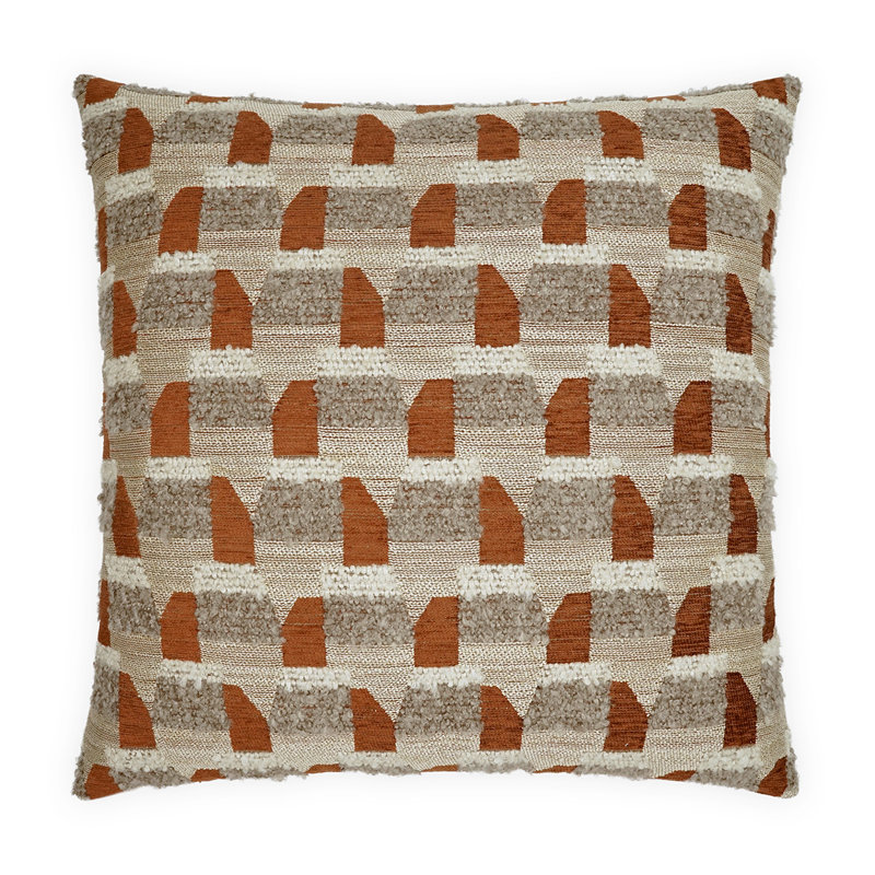 Oxido Throw Pillow, Rust, Square 24"