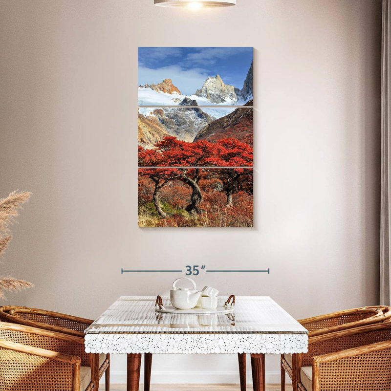 Arbres rouges Alvord Fitz Roy, H 45 po x l 28 po