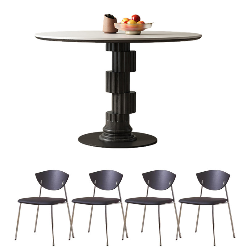 Leger, White/Black, 29.5"H x 47.2"L x 47.2"W