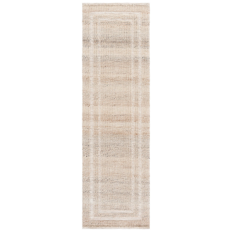 Tapis en laine tissé à la main Natura 229, Tapis de couloir 2 pi 3 po x 8 pi