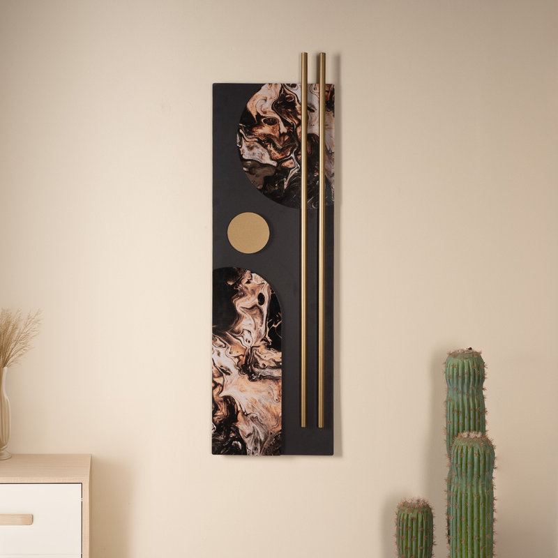 Decorative Metal Wall Accessory, 100% Steel, 12.2 x 40.9 inches | Durable 1.2 mm Thickness | Stylish Home Decor for Living Room, Bedroom & Office | Modern Design, Easy to Install, Rust-Resistant Finish