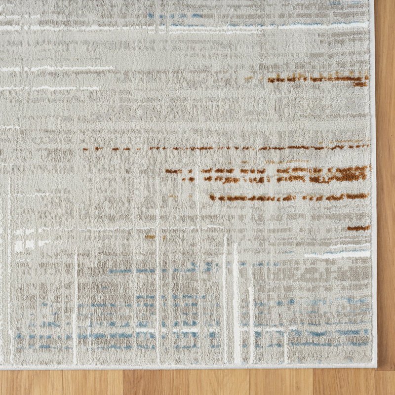 Bunnell Woven Crosshatch Area Rug, Rectangle 9'6"x13'