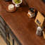 Buffet brun + bois massif noir + verre-562417125