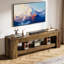 Console 63 po avec tablettes de rangement, meuble télé pour téléviseur de 75 po ou moins 63 po