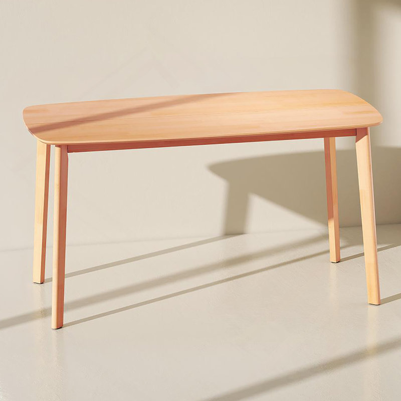 Nordic Style Rectangular Kitchen Table,Wood Dining Table With Large Tabletop