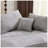 Elysium 124.5" W x 60" D x 27.6" H Chenille Compressed Boneless Sofa