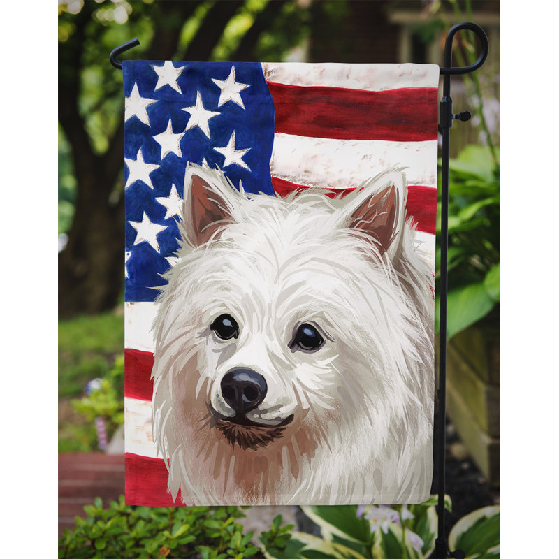 Polyester à 2 côtés 15 x 11 po drapeau de jardin, Volpino Italiano