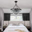 Fokje 9-Light 24" Tiered Black Crystal Chandelier