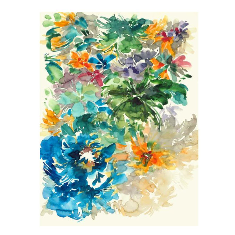Summer Festival Painting by Sara Brown, Glass Coat, 49" H x 36" W x 1.5" D