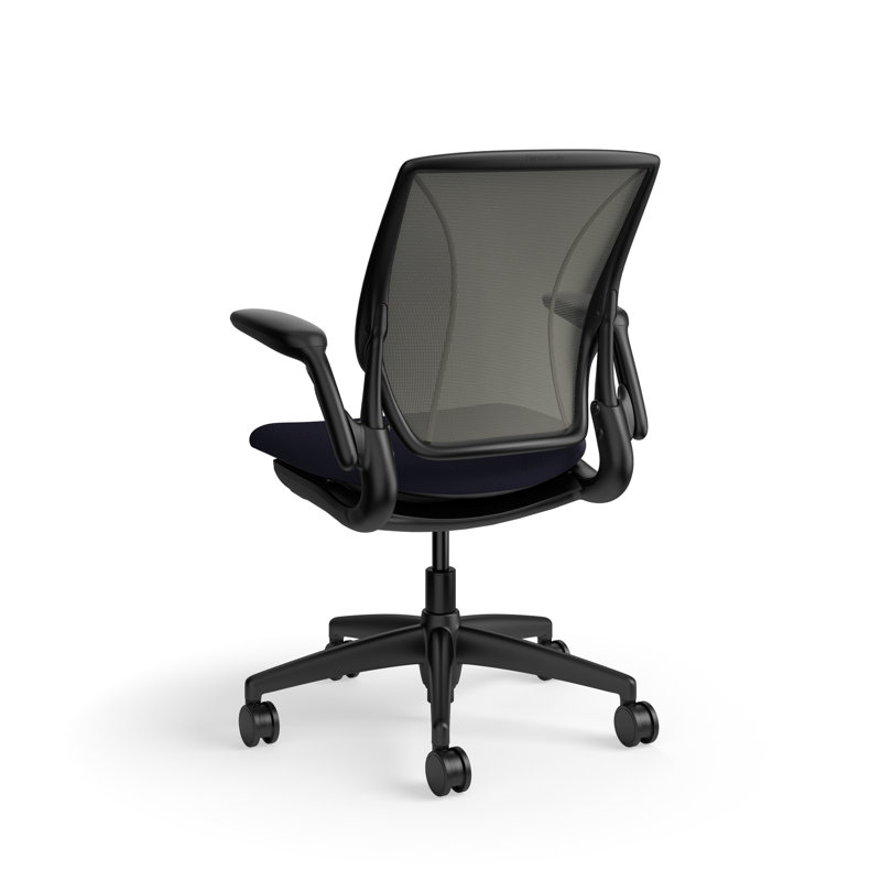 Fauteuil de travail ergonomique avec dossier Caraway World ML et siège rembourré Corde 4, Gris / bleu marine, Noir