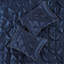Ensemble d'édredon touffeté 7 pièces grand bleu marine