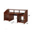 Bureau de musique Annette Cherry Finish avec amplement d'espace de rangement et de gestion des câbles-121068452