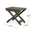 Table d'appoint pliante d'extérieur patinée en bois-1005283393