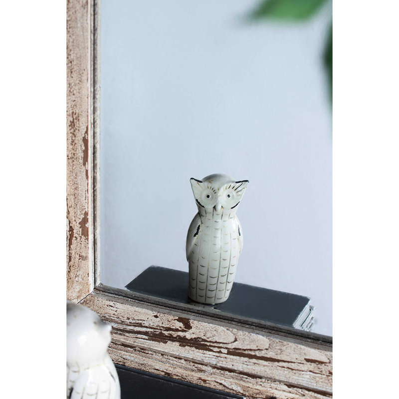 Miroir d'appoint, miroir d'appoint mural rectangulaire avec cadre en bois vieilli