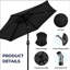 Parasol de marché noir avec manivelle Li-354735729-354735730