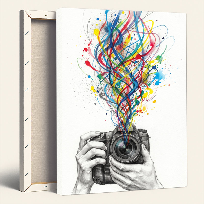 «Colorful Explosion», ensemble de 1 reproduction d'art sur toile, Wrapped Canvas, 24"H x 16"W