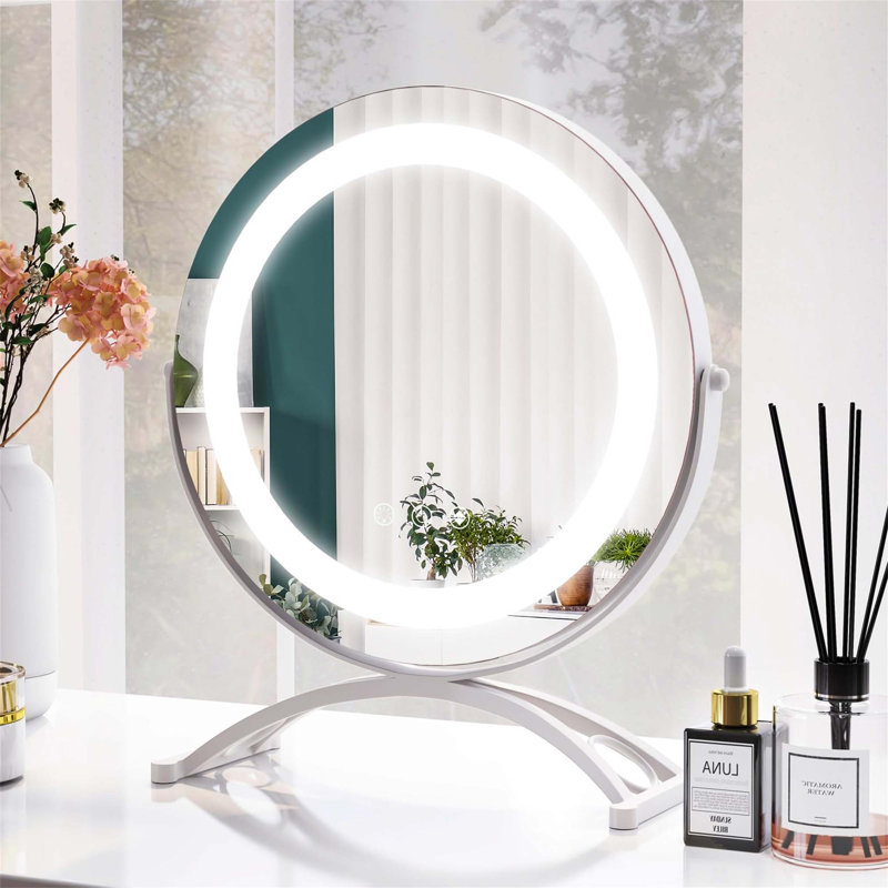 Metal Round Floor Mirror