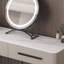 Coiffeuse de maquillage avec miroir lumineux, 5 tiroirs, prise de courant